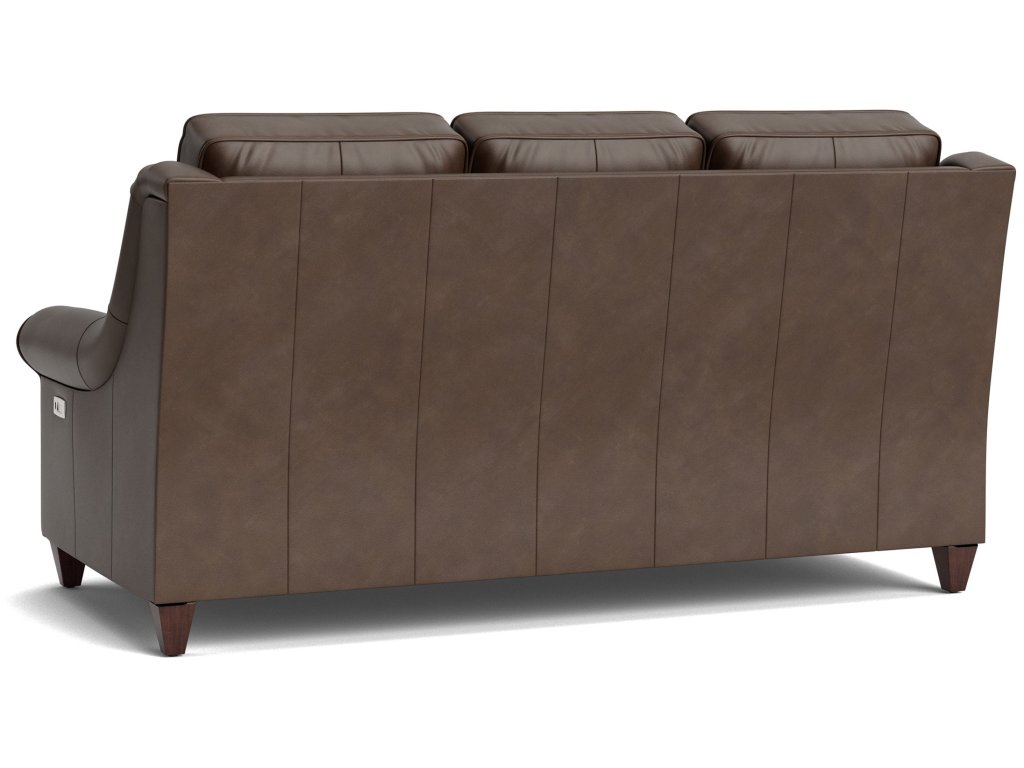 Magnificent Motion Leather Roll Arm Reclining Sofa - image 4