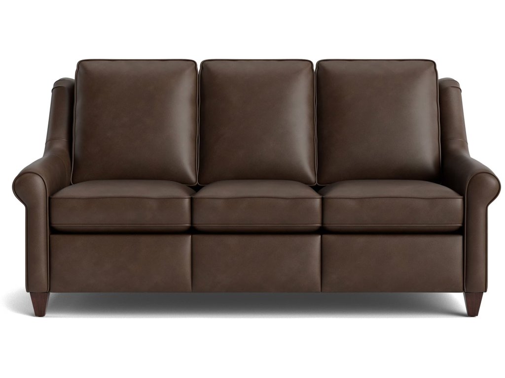 Magnificent Motion Leather Roll Arm Reclining Sofa - main image