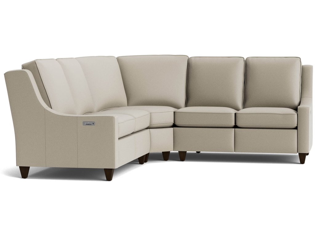 Magnificent Motion Leather Slope Arm Reclining Sectional - image 1