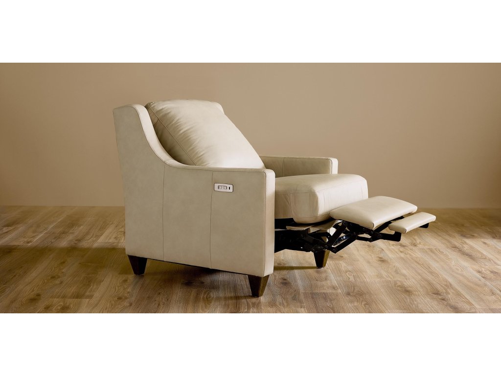 Magnificent Motion Leather Slope Arm Power Wall Recliner - image 2