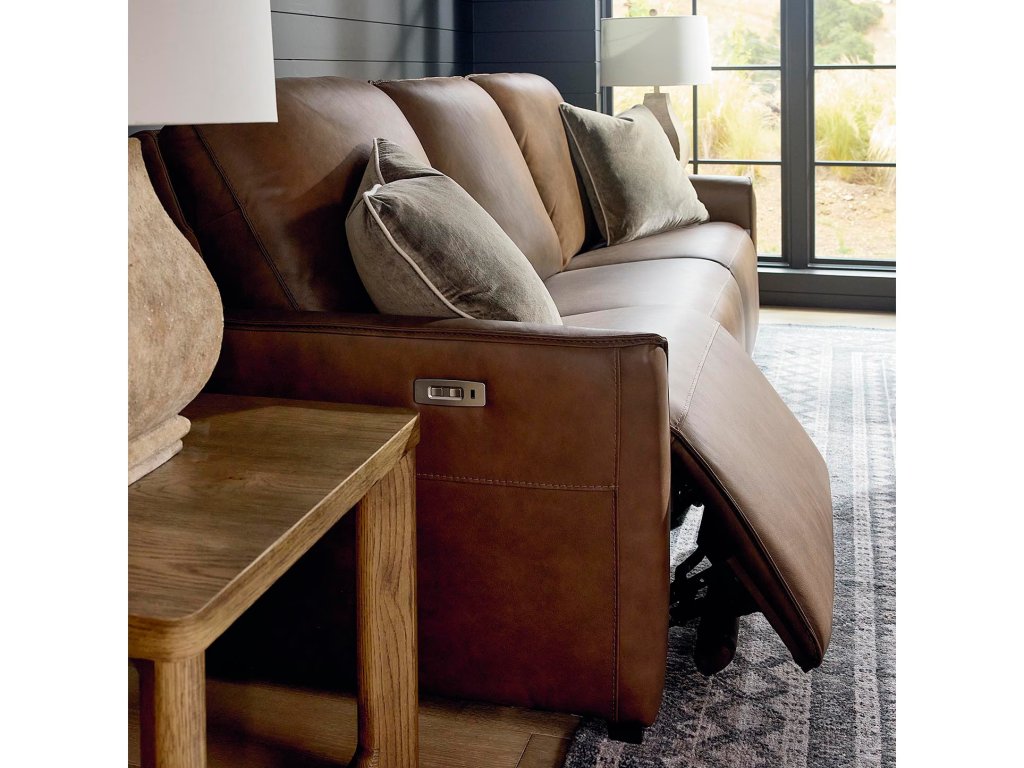 Everett Leather Modular Reclining Sofa - image 5