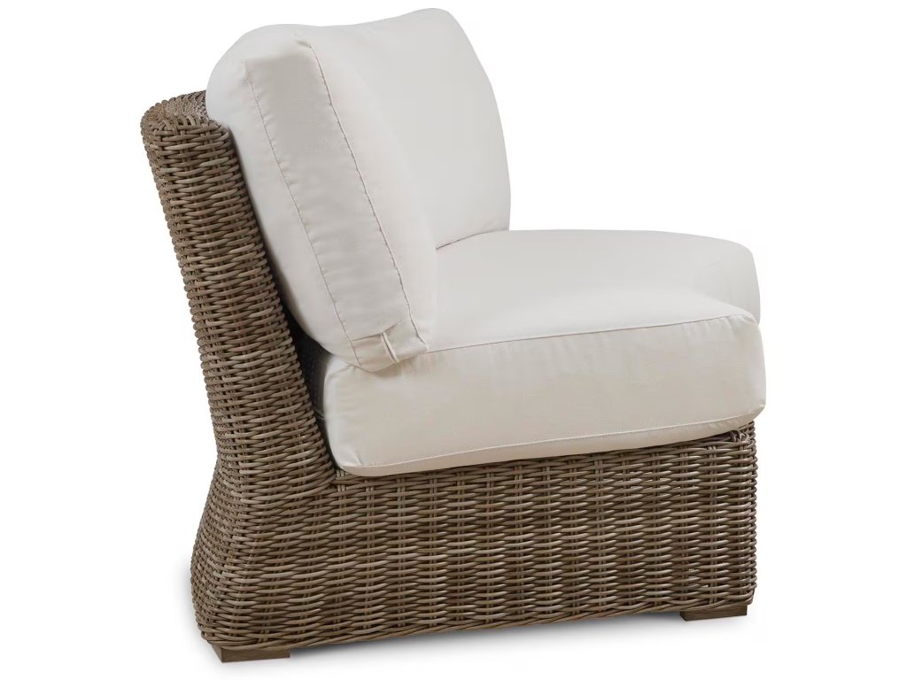 Huntington Outdoor Wicker Curved Armless Loveseat - image 2