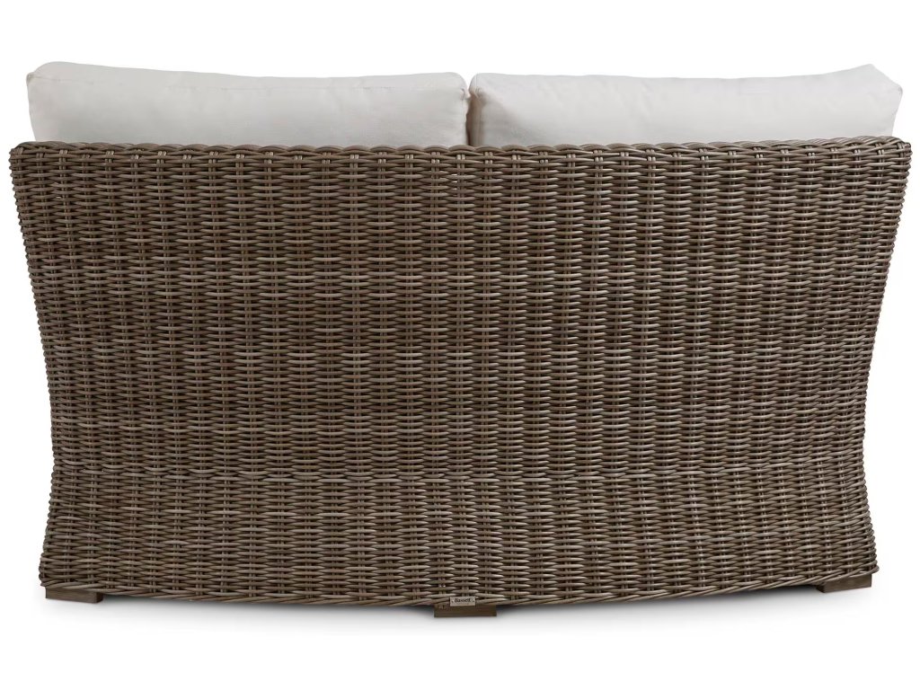 Huntington Outdoor Wicker Curved Armless Loveseat - image 3