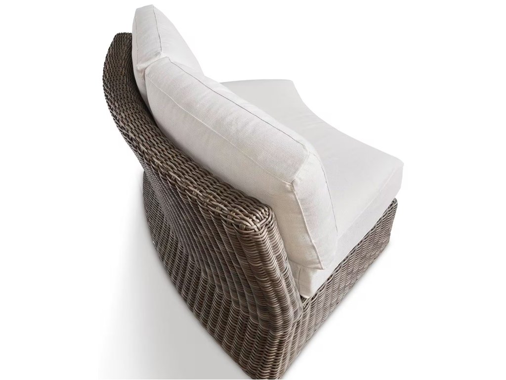 Huntington Outdoor Wicker Curved Armless Loveseat - image 4