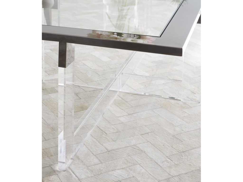 Bastian Coffee Table in Clear Acrylic and Gunmetal Polished Stainless Steel - image 1
