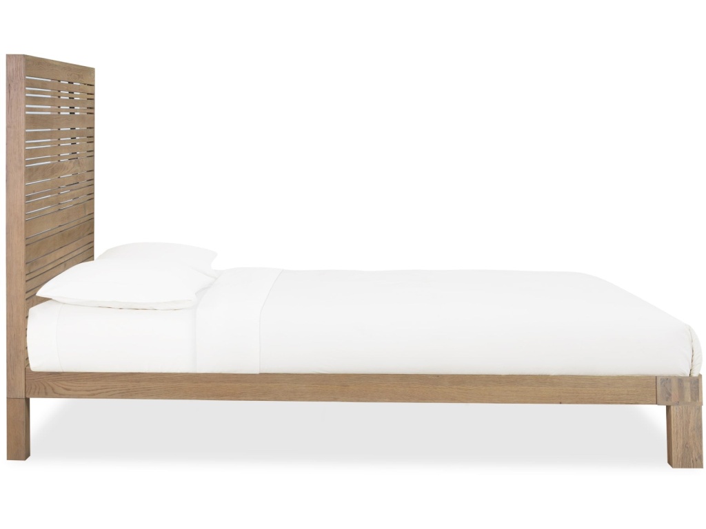Batten Solid Oak Slatted Platform Bed in Blonde - image 4