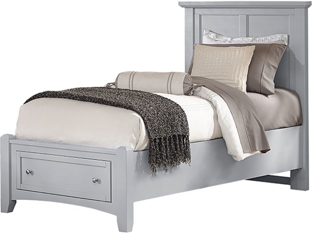 Twin Mansion Storage Bed - Grey Finish - main image