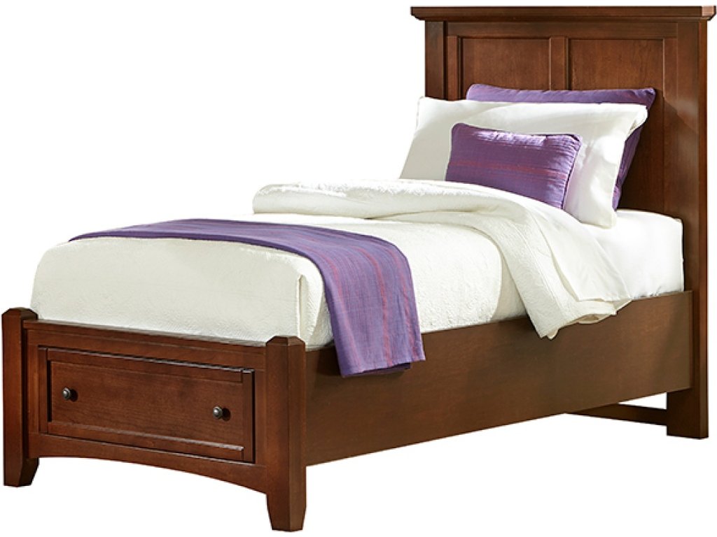Twin Mansion Storage Bed - Cherry Finish - main image
