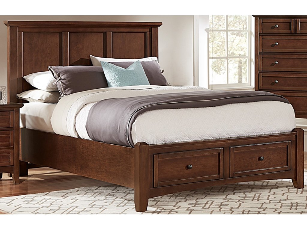 Full ,Queen, & King Mansion Storage Bed - Cherry Finish - image 3