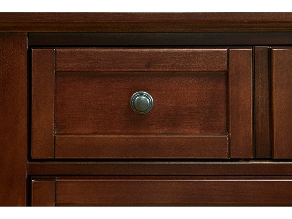 Full ,Queen, & King Mansion Storage Bed - Cherry Finish - image 1