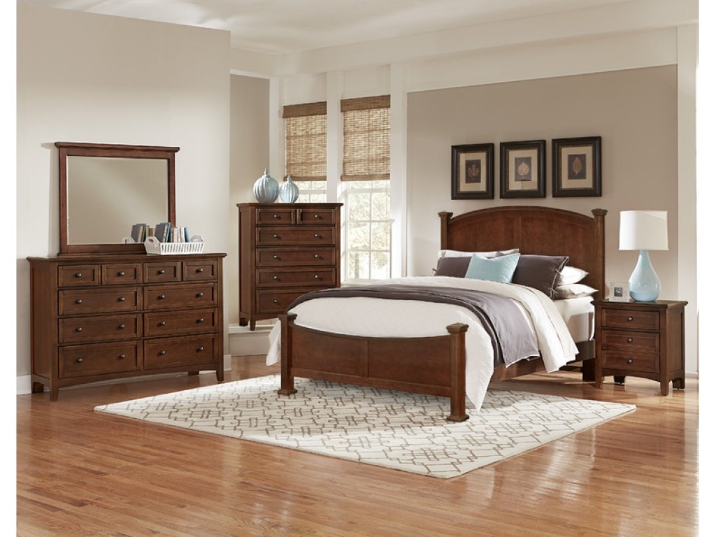Queen & King Poster Bed - Cherry Finish - image 2