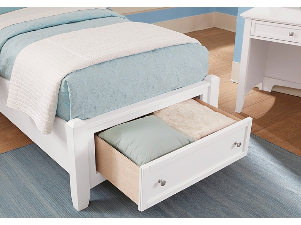 Twin Mansion Storage Bed - White Finish - image 1