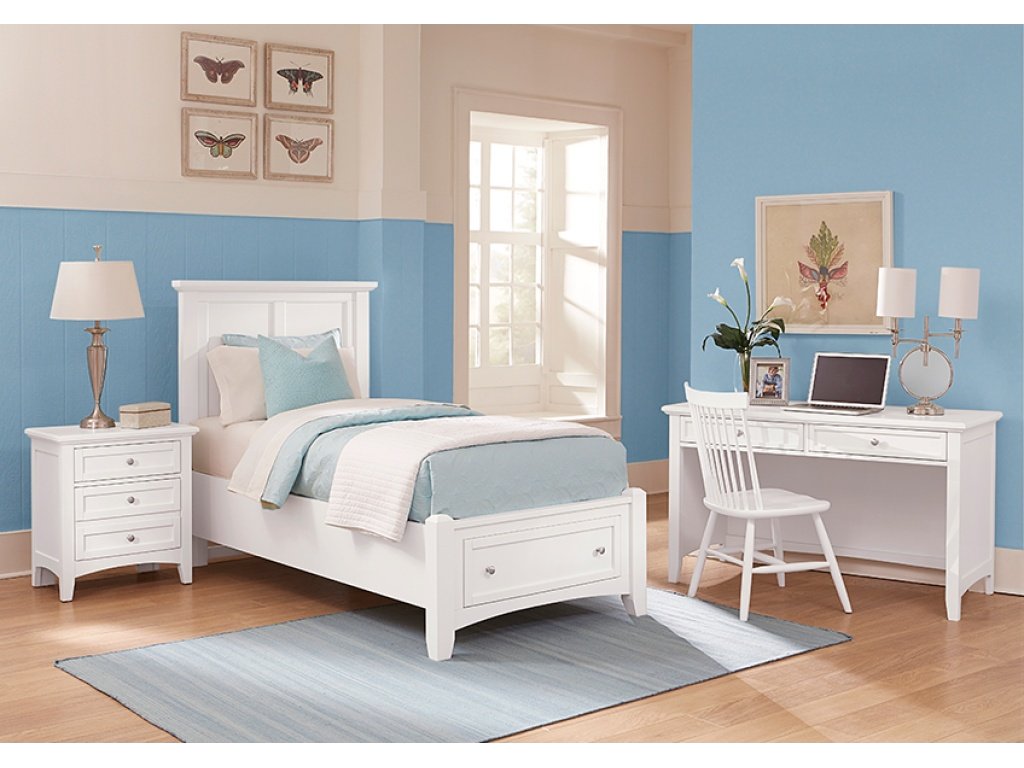 Twin Mansion Storage Bed - White Finish - image 3