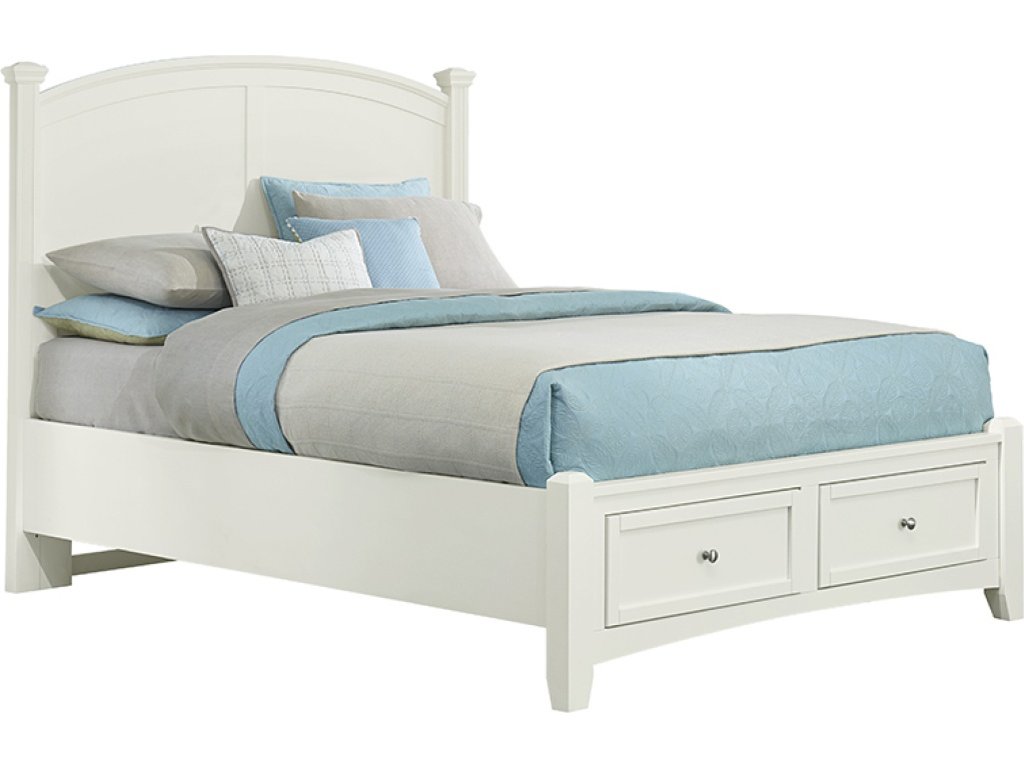 Queen & King Poster Storage Bed - White Finish - main image