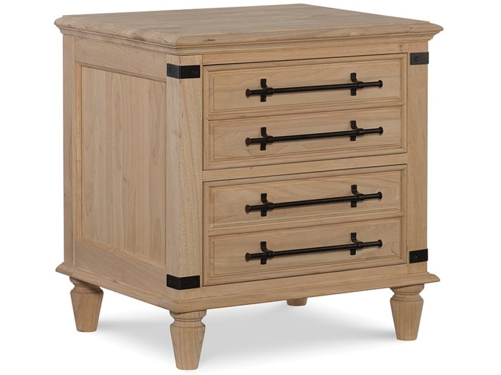 Farmhouse Chic 2-Drawer Nightstand - main image