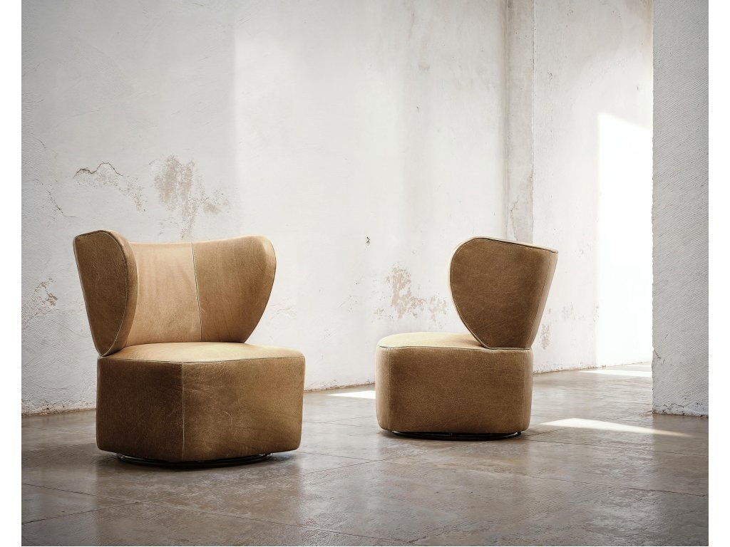 Oliver Leather Swivel Chair - image 5
