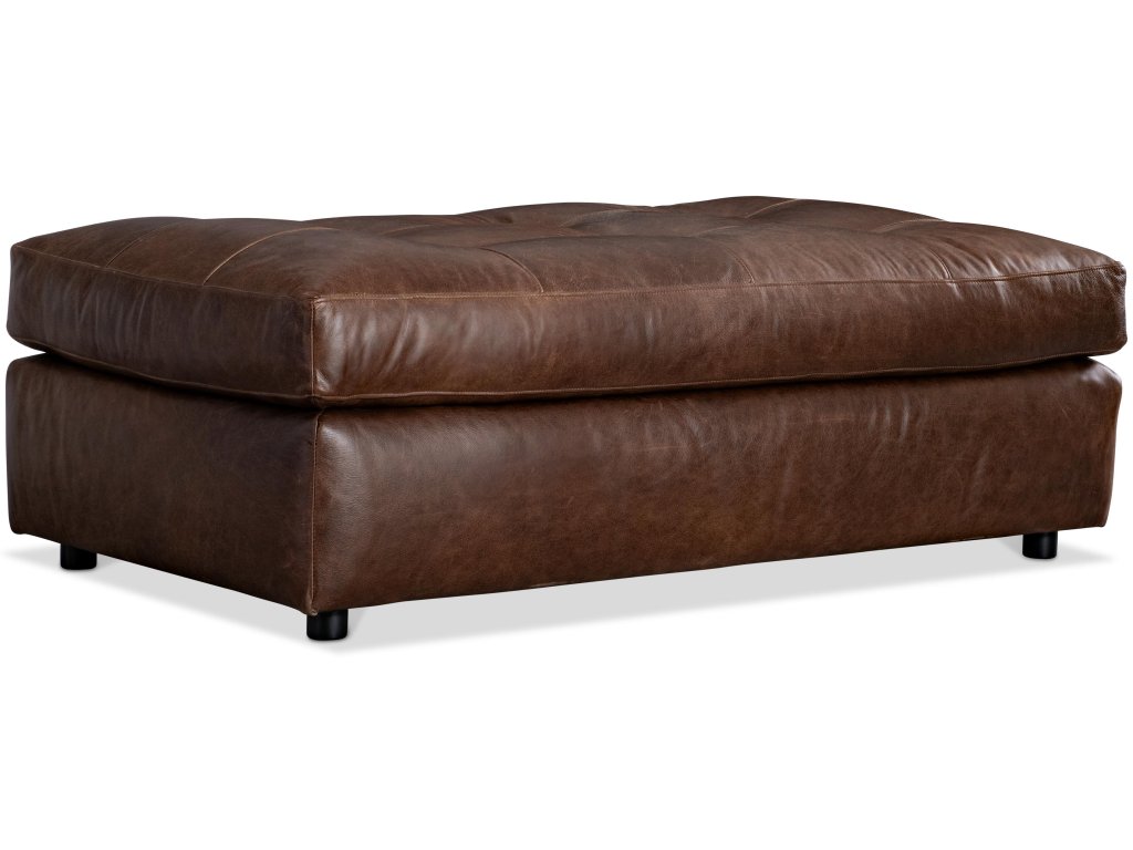 Nest Leather Ottoman - main image