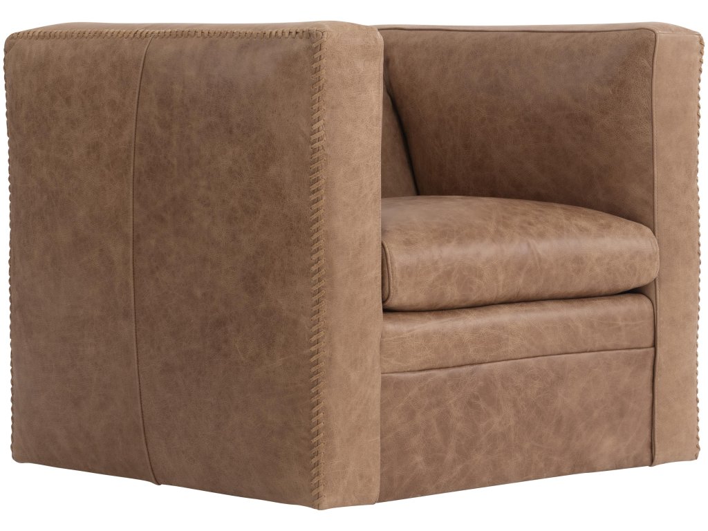 Hudson Leather Swivel Chair - main image