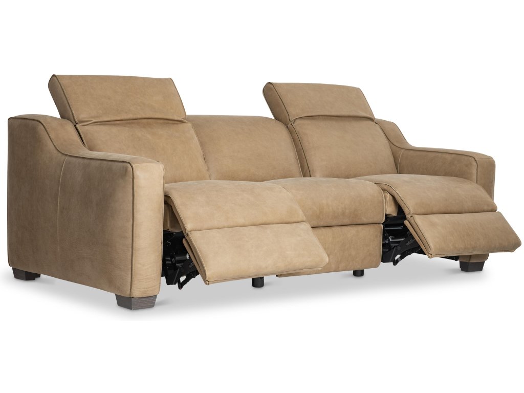 Flynn Leather Power Motion Sofa - image 1