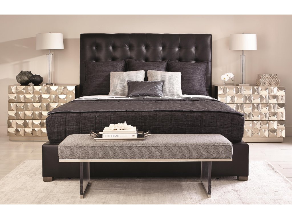 Avery Leather Panel Bed King - image 2