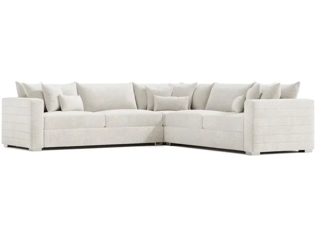 Helena Fabric Sectional Metal Foot
