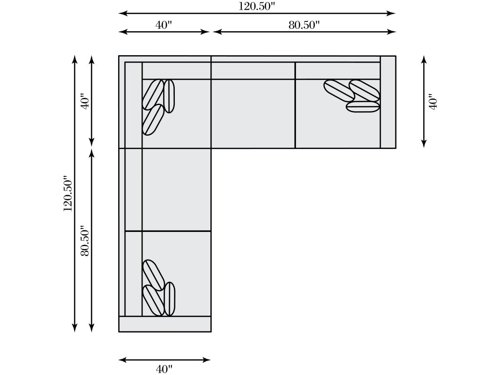 Helena Fabric Sectional Metal Foot - image 4