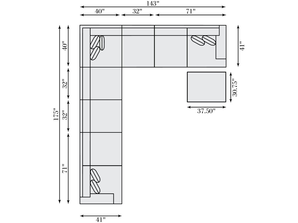 Serena Fabric Sectional - image 4