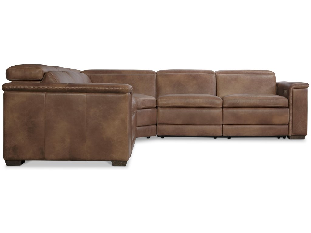 Lioni Leather Power Motion Sectional - image 2