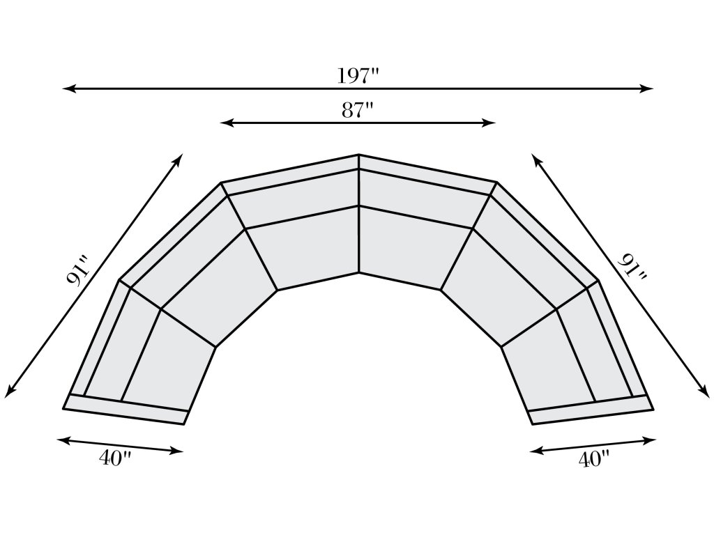 Soleil Fabric Sectional - image 3