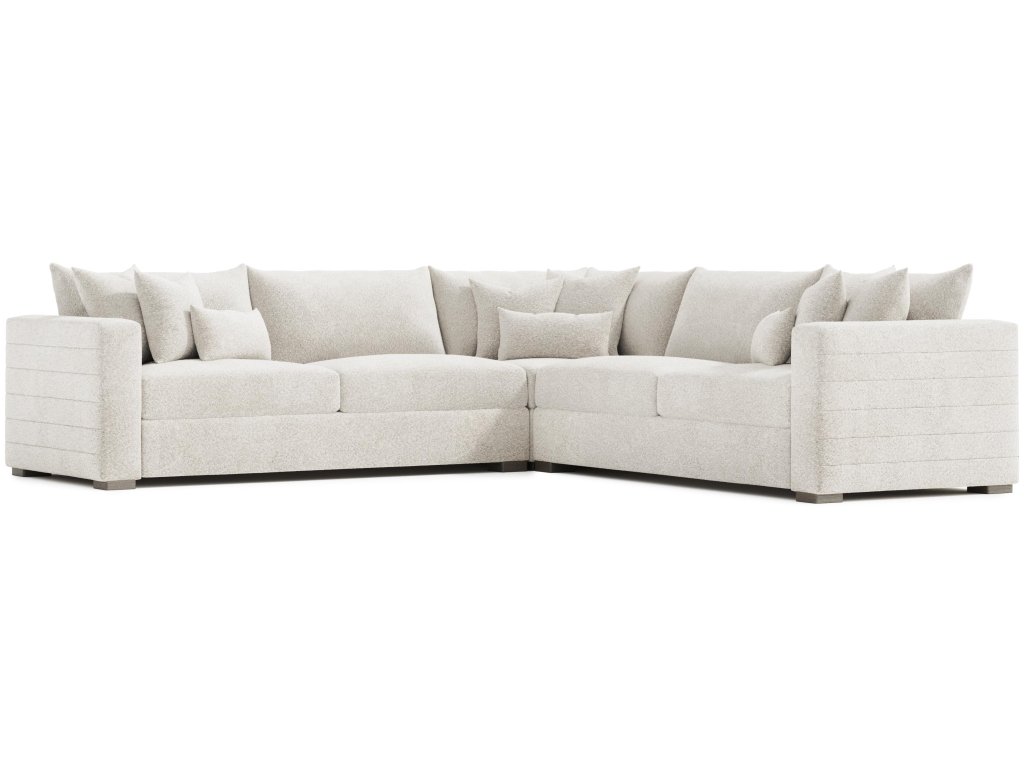 Helena Fabric Sectional Wood Foot - main image