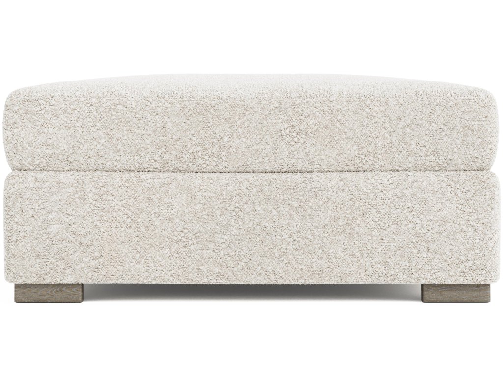 Helena Fabric Bumper Ottoman Wood Foot - image 1