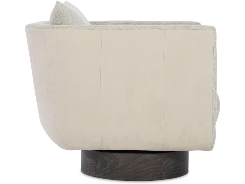 Gemma Leather-Fabric Swivel Chair - image 1