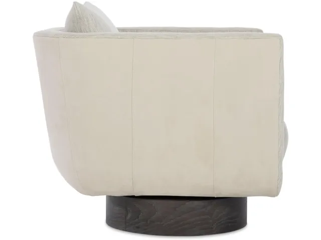 Gemma Leather-Fabric Swivel Chair - Alternative View