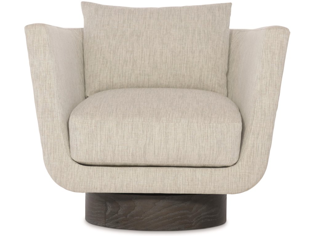 Gemma Leather-Fabric Swivel Chair - image 2