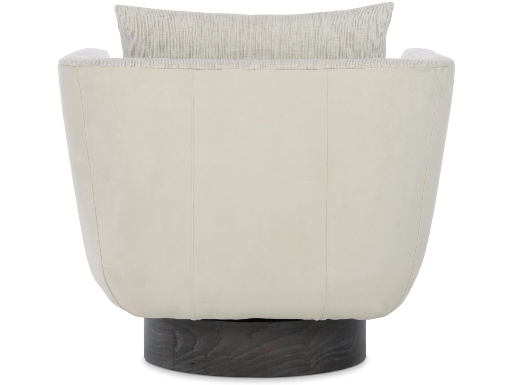 Gemma Leather-Fabric Swivel Chair - image 3