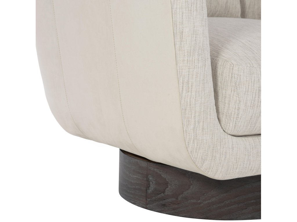 Gemma Leather-Fabric Swivel Chair - image 5
