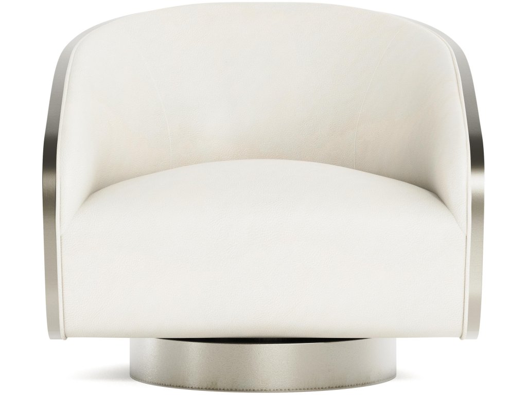 Miles Leather Swivel Chair - image 2
