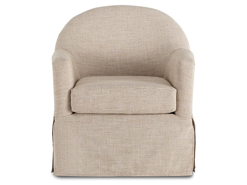 Meg Classic Slipcovered Look Swivel Chair - image 4