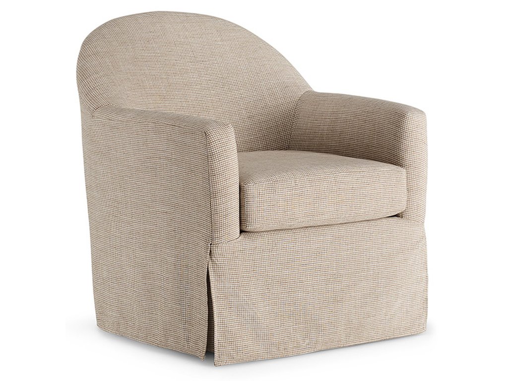 Meg Classic Slipcovered Look Swivel Chair - image 3
