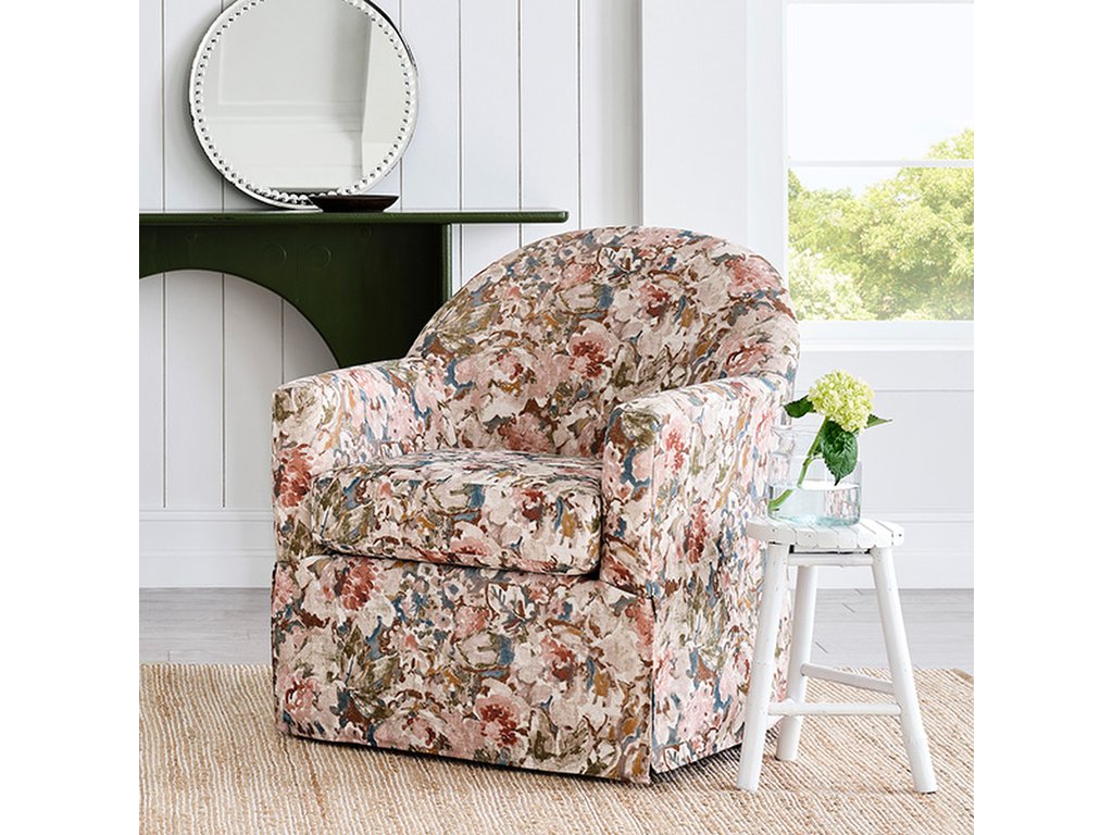 Meg Classic Slipcovered Look Swivel Chair - image 7