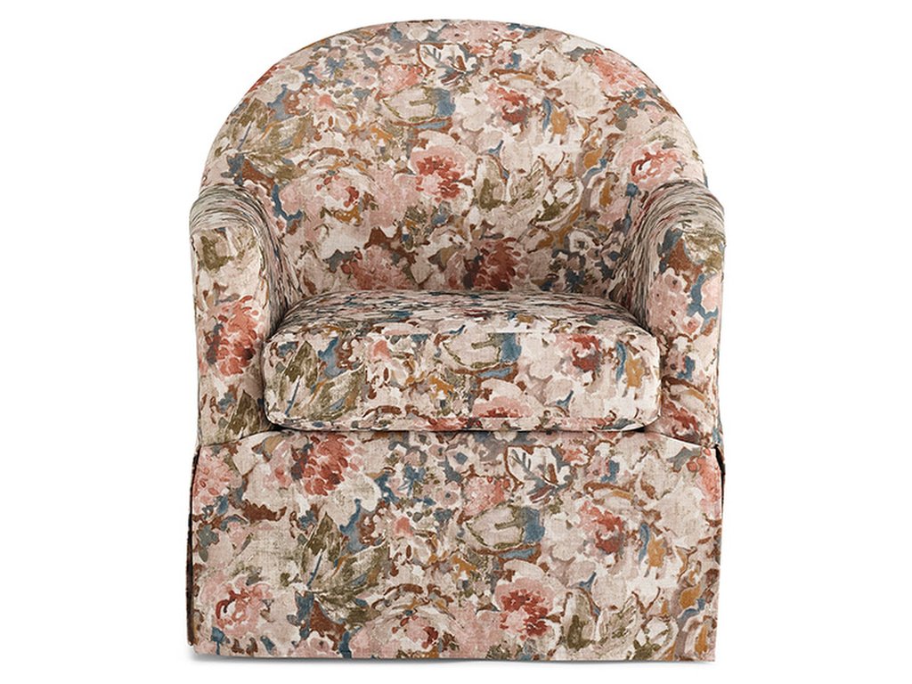 Meg Classic Slipcovered Look Swivel Chair - image 1