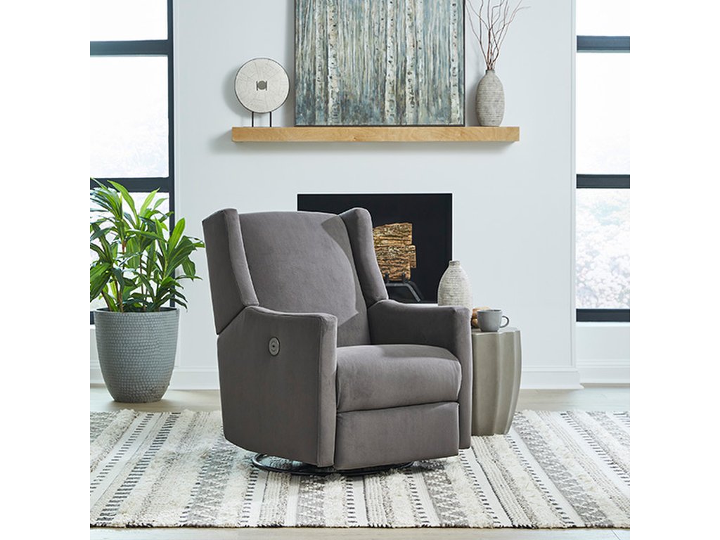 Lillian Modern Styled Swivel Glider Recliner - image 8