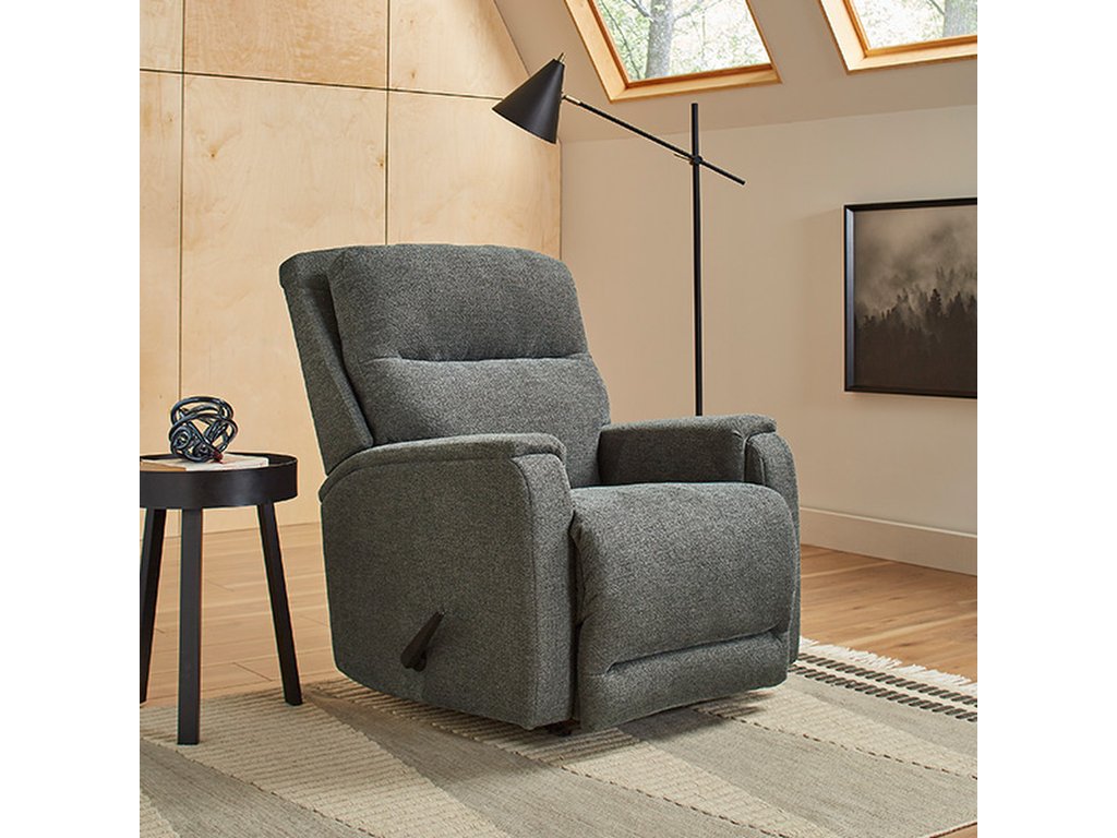 Derek Transitionally Styled Pillow Back Recliner - image 9