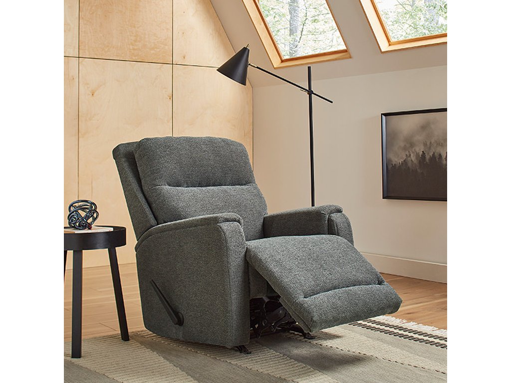 Derek Transitionally Styled Pillow Back Recliner - image 10