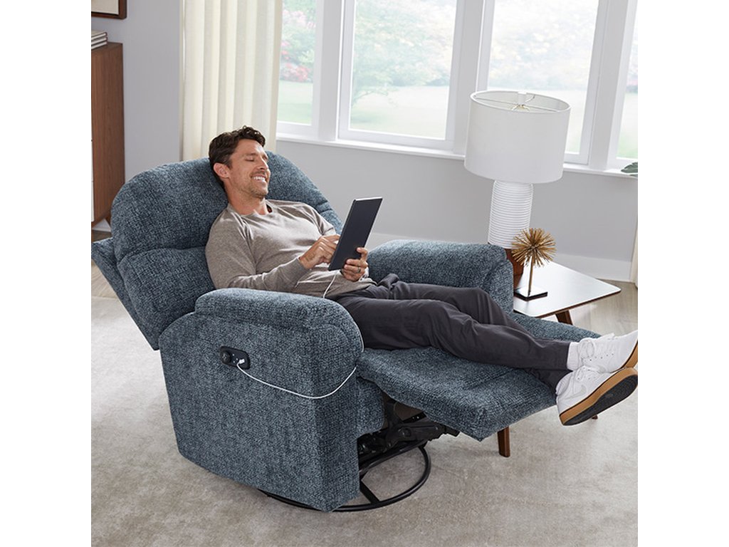 Suitably Medium-sized, Overstuffed Pillow Recliner - image 7