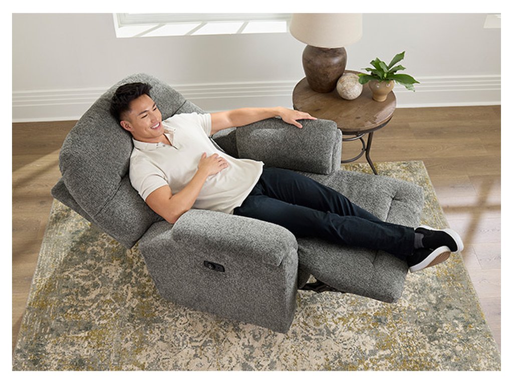 Suitably Medium-sized, Overstuffed Pillow Recliner - image 19