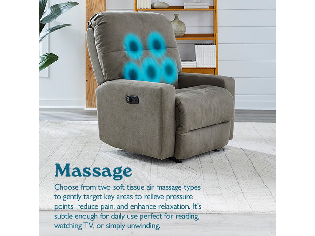 Suitably Medium-sized, Overstuffed Pillow Recliner - image 8