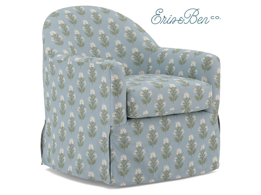 Meg Classic Slipcovered Look Swivel Chair - image 10