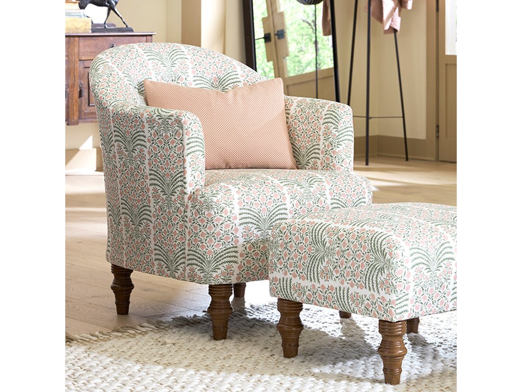 Best Home Furnishings F14Dw Ottoman With Turned Wood Legs, alternate view 5