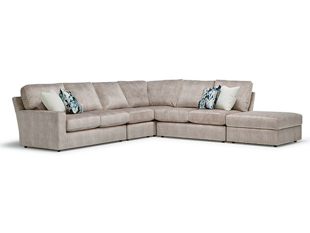 Dovely Sectional Transitionally Styled Chaise Lounge Sofa - image 2
